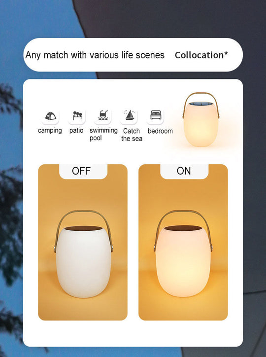 AuraBox | Tragbarer Solar-PE-Korb, LED-Außenleuchte, wasserdicht, dekorativ
