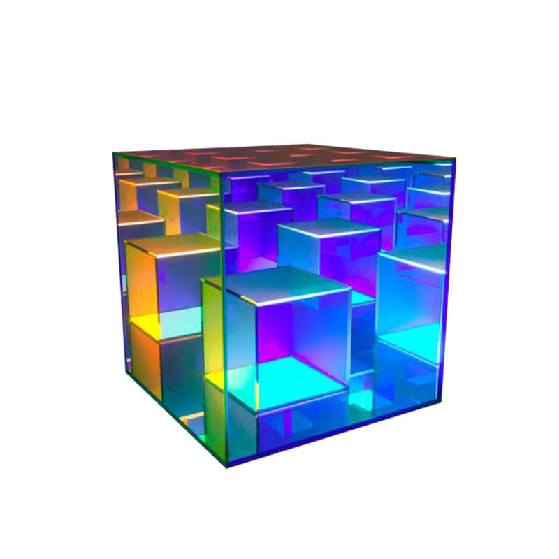 PixelGlow | Moderne Acryl RGB Linie Rubik's Cube LED Tischlampe