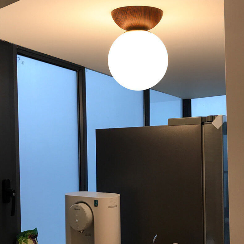 YunaGlow | Stilvolle Holz & Glas Deckenleuchte