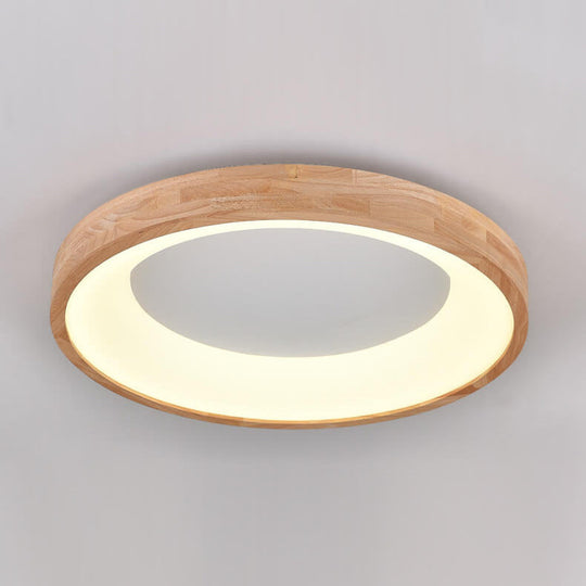 LogaLuce | Runde LED-Deckenlampe aus Holz