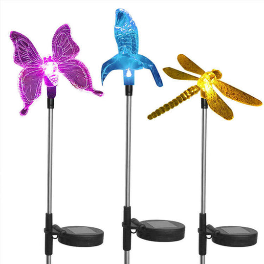 PathWings | Solar Kolibri Schmetterling Libelle Außenhof LED Boden Einbau Weg Licht