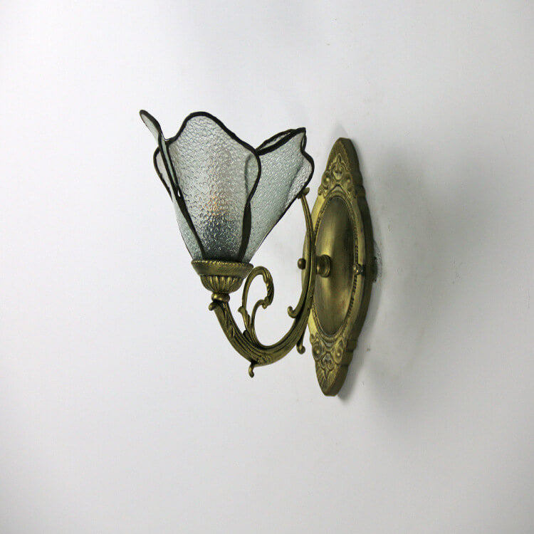GleamPetals | Vintage Glasblüten-Leuchte im Tiffany-Stil