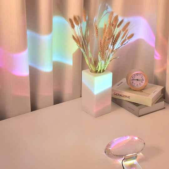 HaloCryst | Kreative Kristallprojektions-Engel-Augen-LED-Tischlampe