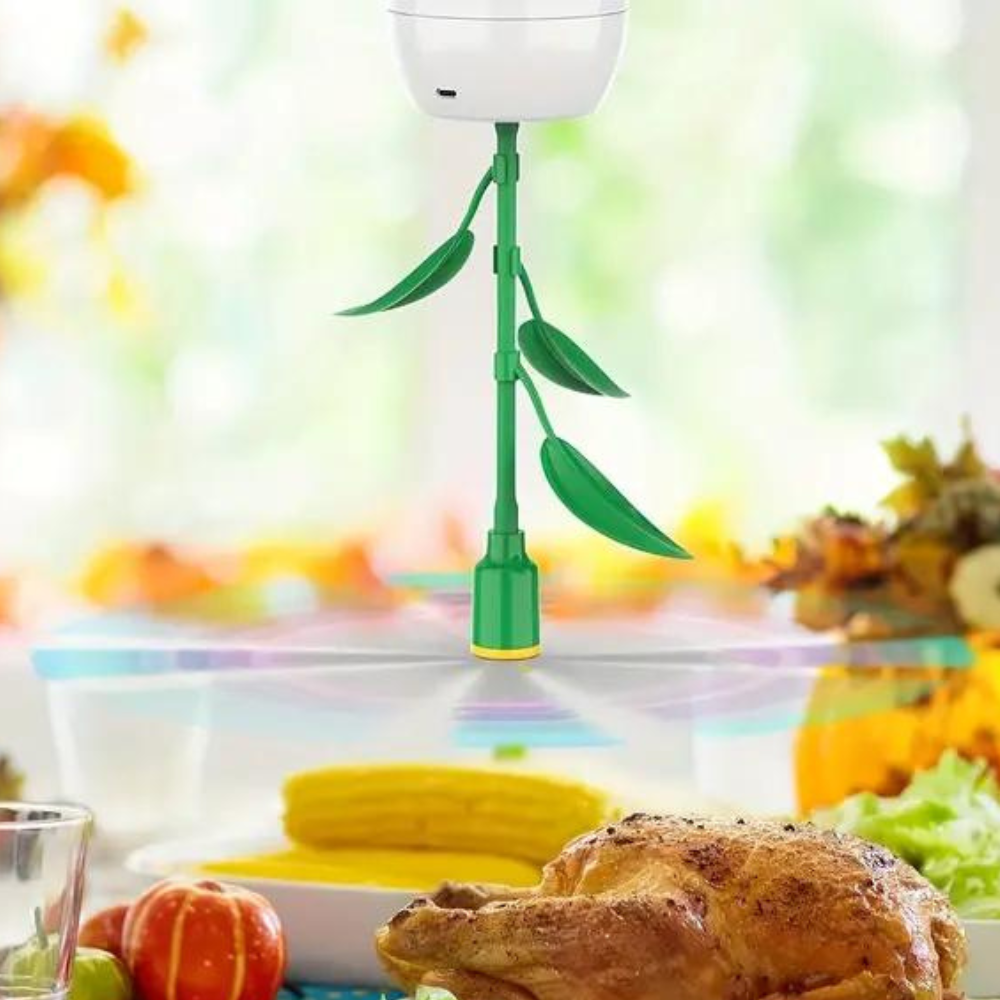 FlyShield | Kompakter Esstisch-Ventilator für fliegenfreie Mahlzeiten