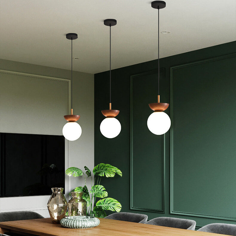 YunaGlow | Stilvolle Holz & Glas Deckenleuchte
