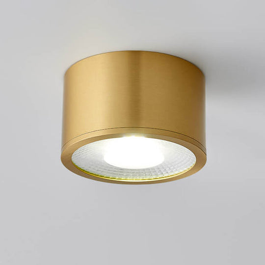 BrassCore | Zylindrische LED-Einbauleuchte aus Messing