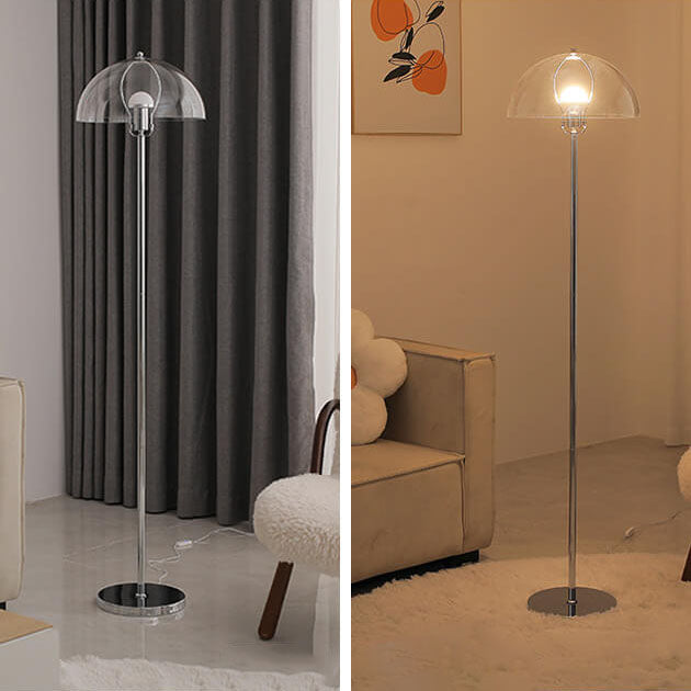 LightBloom | Nordic Vintage Acryl Klar Dom 1-Licht Stehlampe