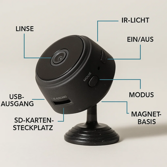 SpyCam | Magnetische 1080p WLAN-Minikamera