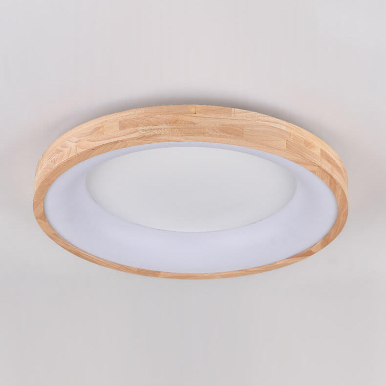 LogaLuce | Runde LED-Deckenlampe aus Holz