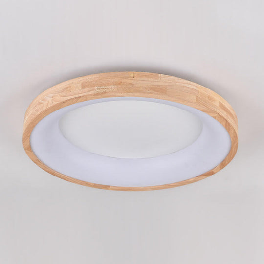LogaLuce | Runde LED-Deckenlampe aus Holz