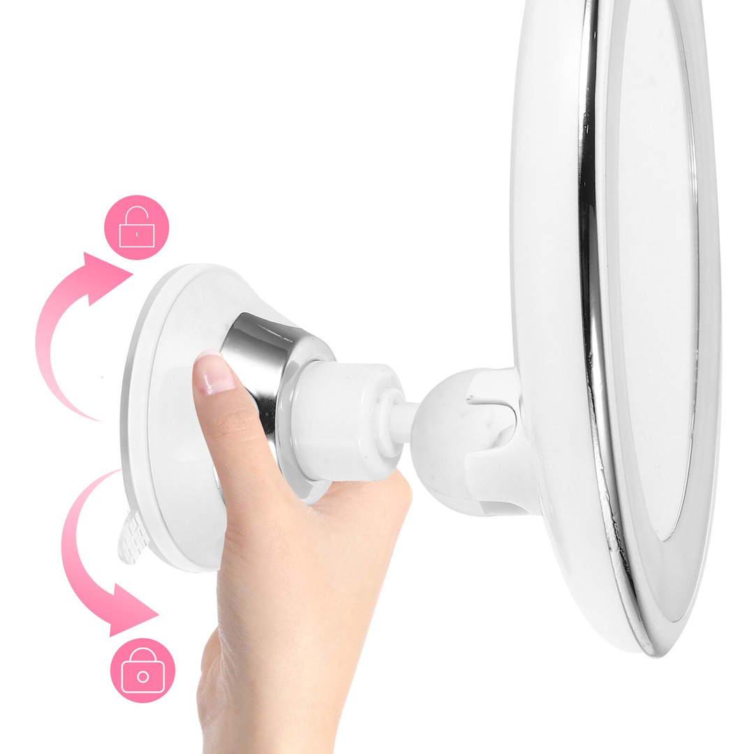 BeautyPro | 10x Vergrößerung LED Schminkspiegel mit Beleuchtung