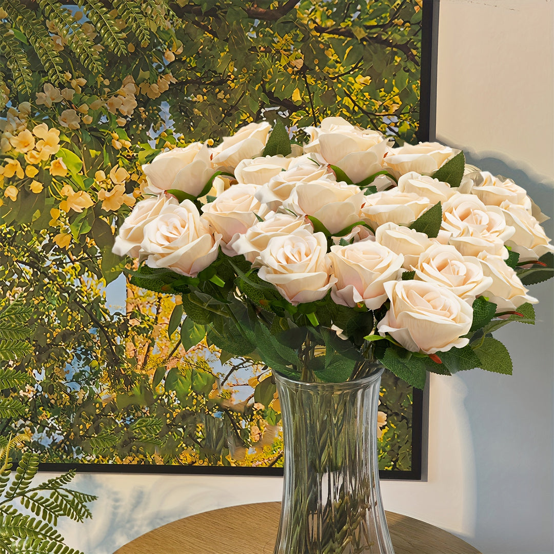 BloomMate | Artificial Roses 10-Pack – Realistic Wedding Décor