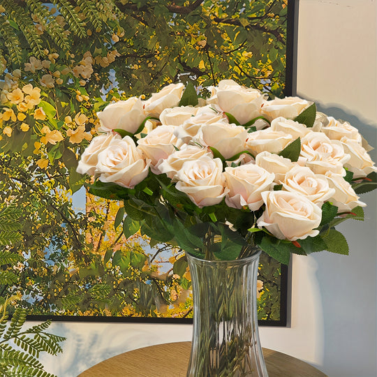 BloomMate | Artificial Roses 10-Pack – Realistic Wedding Décor
