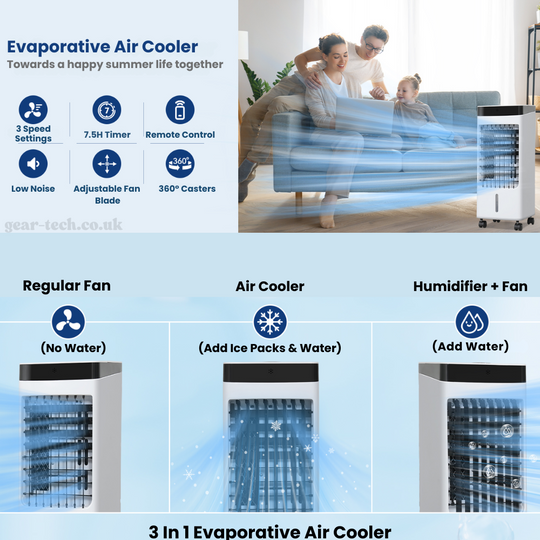 FreshBreeze | Klimaanlage – Tragbar & Fensterlos mit Fernbedienung