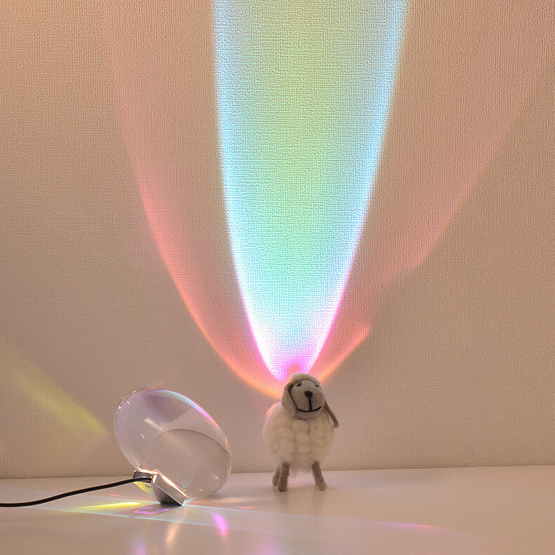 HaloCryst | Kreative Kristallprojektions-Engel-Augen-LED-Tischlampe