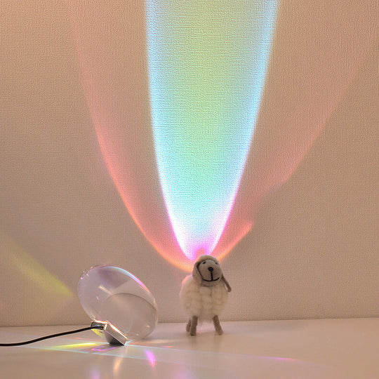 HaloCryst | Kreative Kristallprojektions-Engel-Augen-LED-Tischlampe