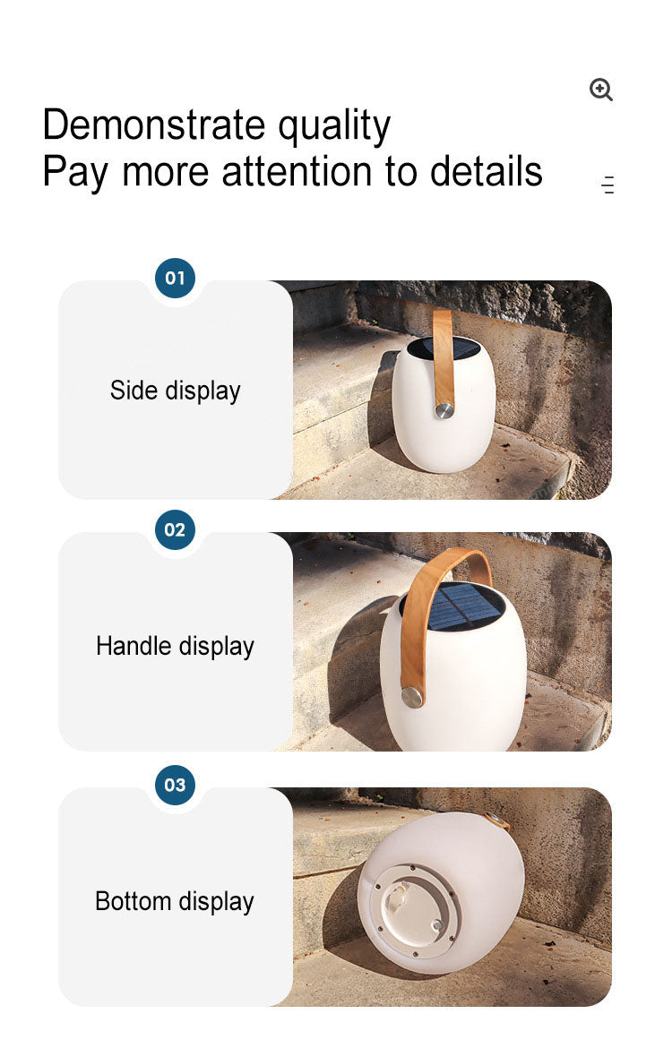 AuraBox | Tragbarer Solar-PE-Korb, LED-Außenleuchte, wasserdicht, dekorativ