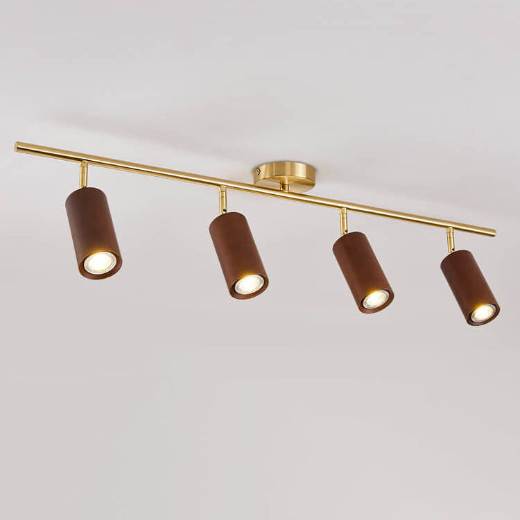 SpotLuxe | Elegante LED-Spots auf Walnussschiene