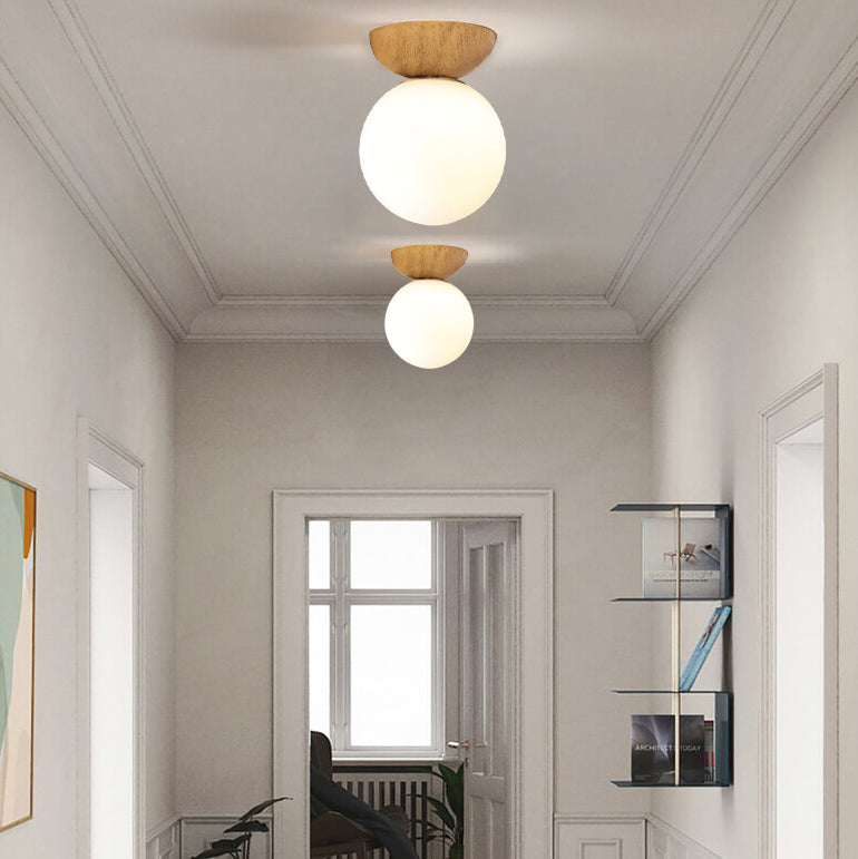 YunaGlow | Stilvolle Holz & Glas Deckenleuchte