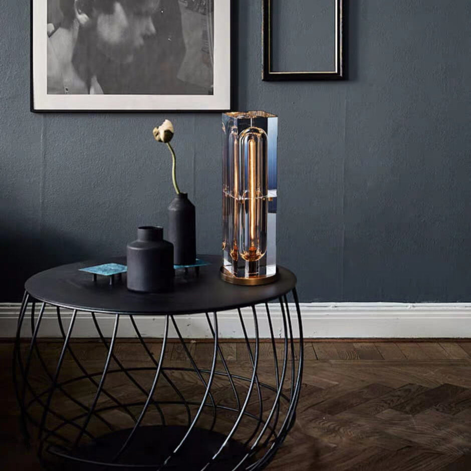 CrystalBloc | Geometrische Kristall-Tischlampe mit Stil