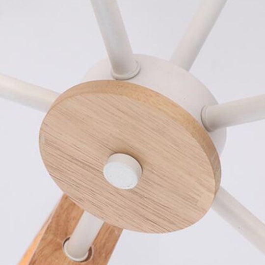 WoodHalo | Modernismus Kronleuchter aus Holz Deckenleuchte