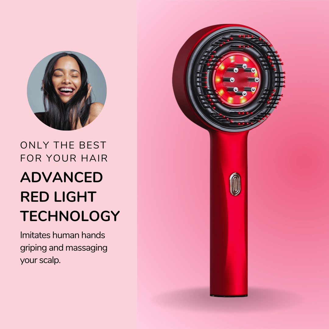 RedRelief | 3-in-1 Rote Licht Kopfhaut-Massagegerät