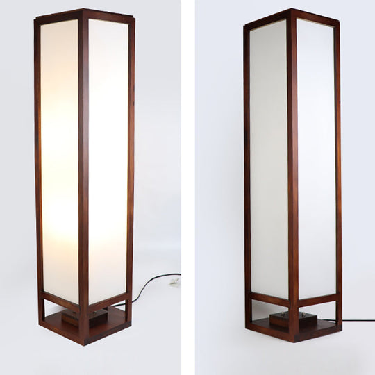 HanLume | Holz-Stehlampe mit klassischem Pergamentschirm