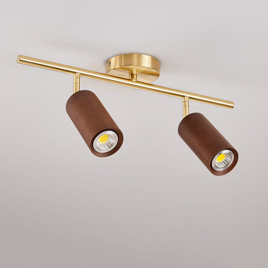 SpotLuxe | Elegante LED-Spots auf Walnussschiene