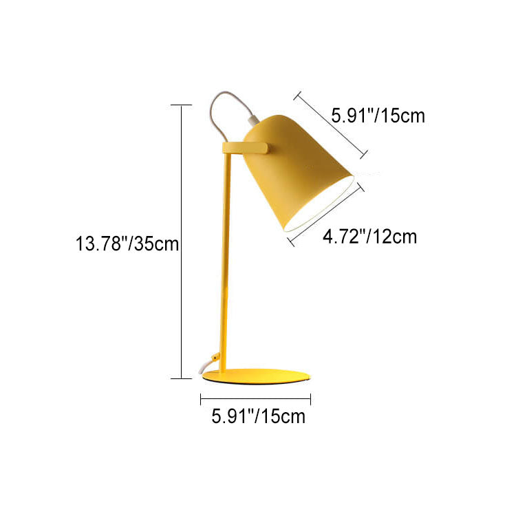 ColorBeam | Nordische Macaron-Farbe, kreatives Eisen-Eimer-Design, 1-flammige Tischlampe