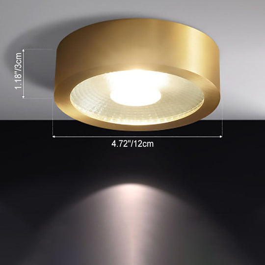 BrassCore | Zylindrische LED-Einbauleuchte aus Messing