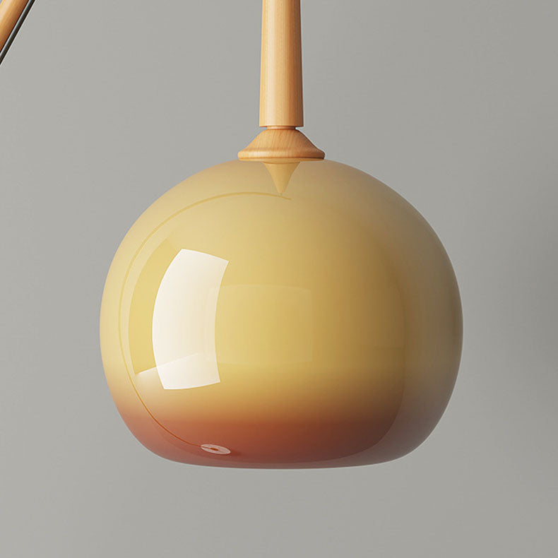 RusticaGlow | Traditionelle Vintage Orb Eisen Glas 1-Licht Stehlampe für das Schlafzimmer