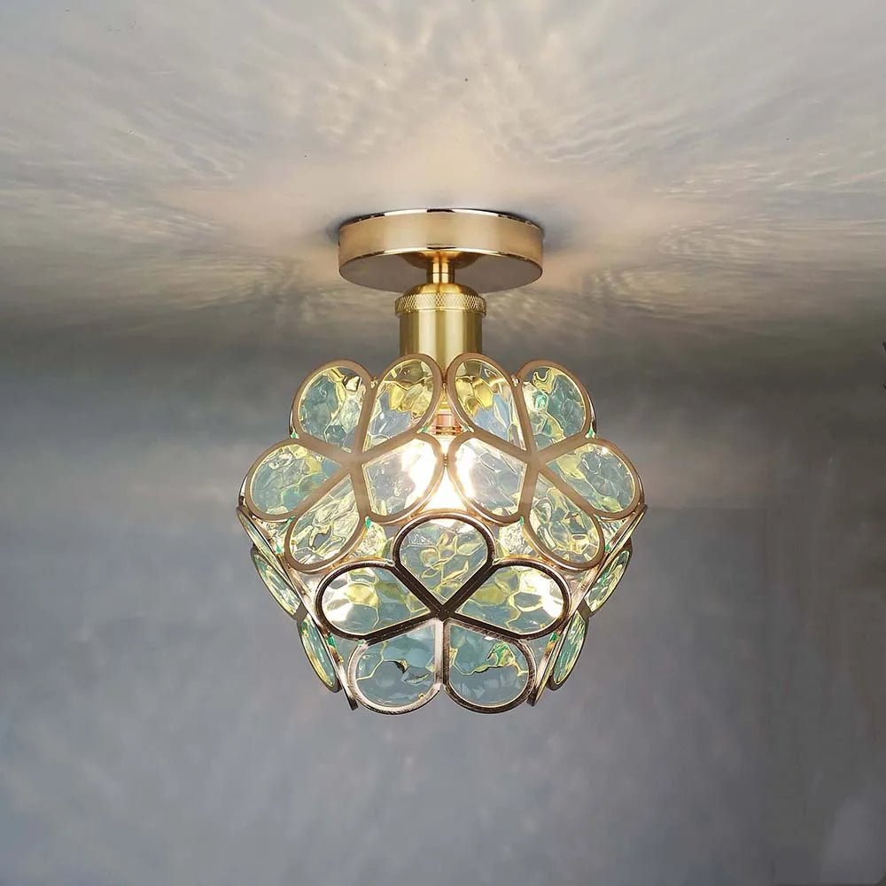 FleurLuxe | Design Blumen Stil Glas Flur Deckenlampe