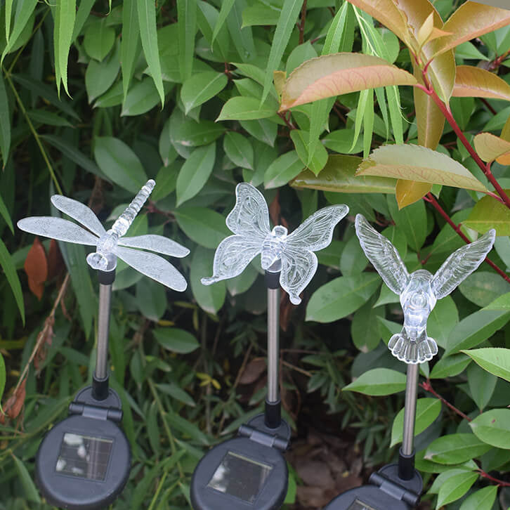 PathWings | Solar Kolibri Schmetterling Libelle Außenhof LED Boden Einbau Weg Licht