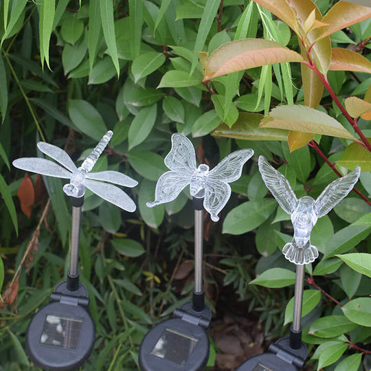 PathWings | Solar Kolibri Schmetterling Libelle Außenhof LED Boden Einbau Weg Licht