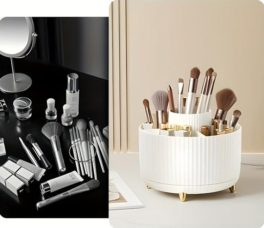 GlamSpin | 360° Kosmetik- & Schmuckorganisator – Drehend & Platzsparend