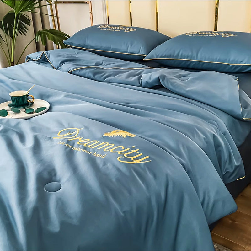 CoolDream | Atmungsaktive Eisseiden-Bettdecke