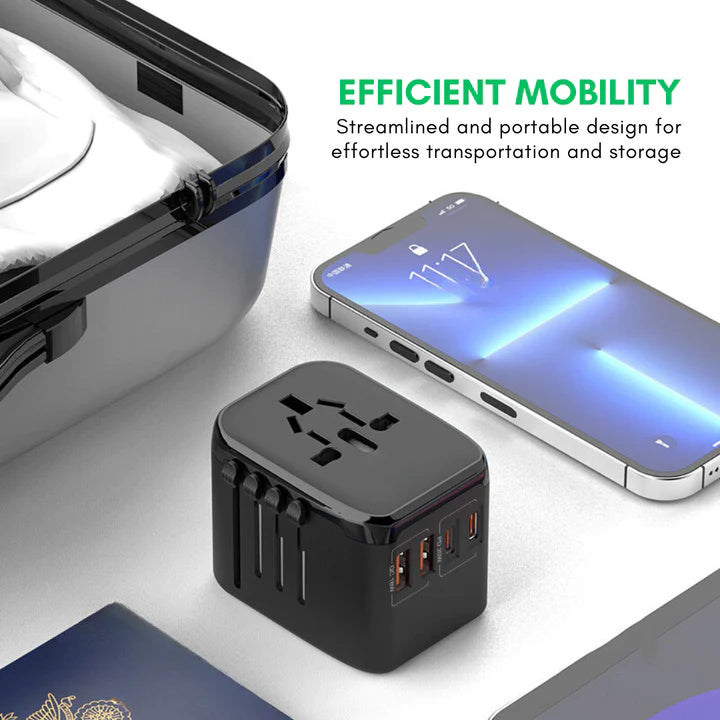 VoltAdapt | Reiseadapter – Universeller AC-Stecker mit USB-C