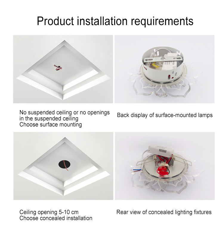 CrystalLily | LED-Deckenleuchte mit floraler Struktur