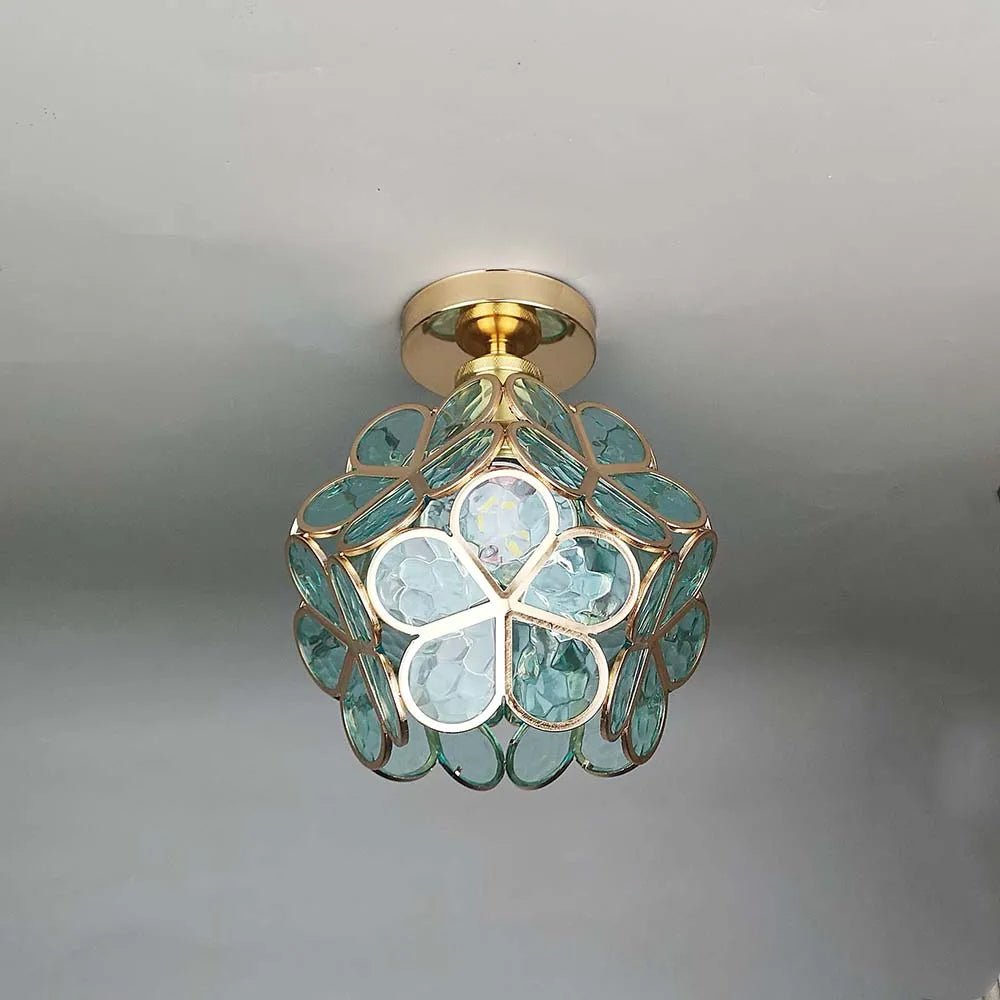 FleurLuxe | Design Blumen Stil Glas Flur Deckenlampe