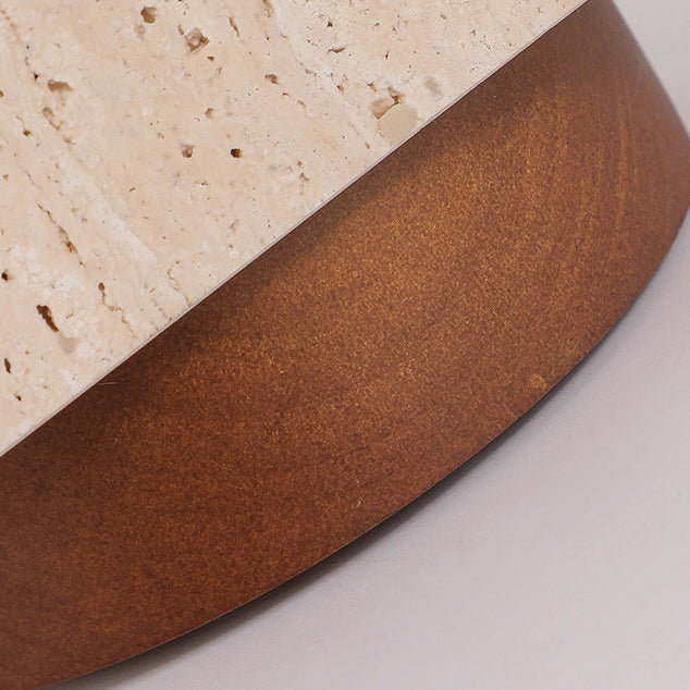 TokiStone | Natürliche Säulenlampe aus Travertin & Holz