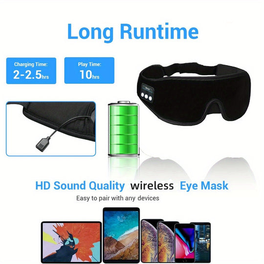 DreamBeat | Bluetooth Schlafmaske – Musik & Komfort für tiefe Entspannung