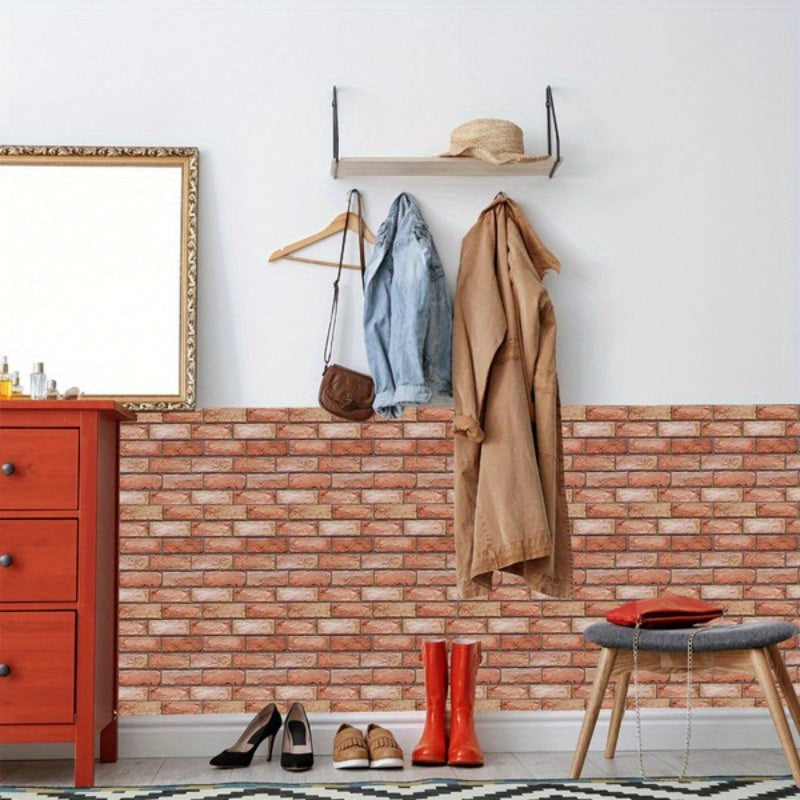 DecoTile | 3D Wandpaneele – Ziegel & Holz Optik, selbstklebend