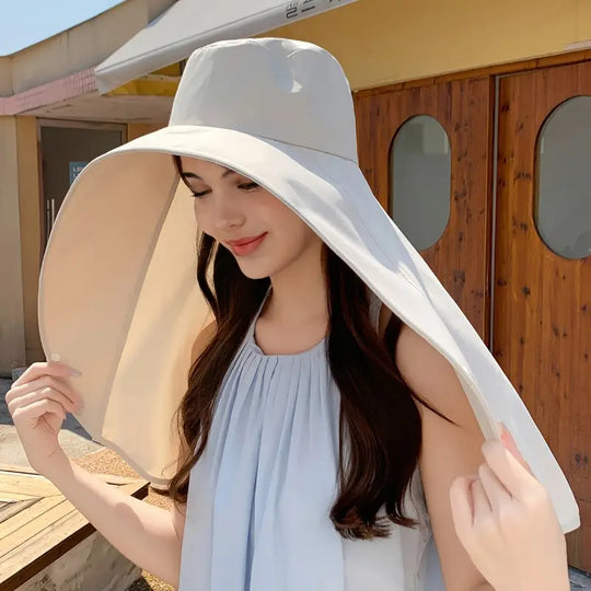 SunGrace | Eleganter Sonnenhut mit breiter Krempe für Frauen