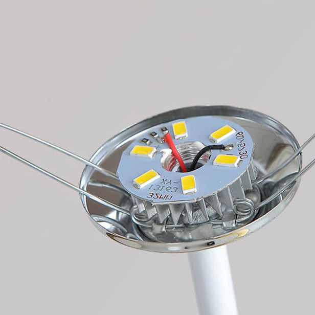 GlowForm | Nordische Vintage Stoffkegel Tischlampe aus Massivholz mit LED