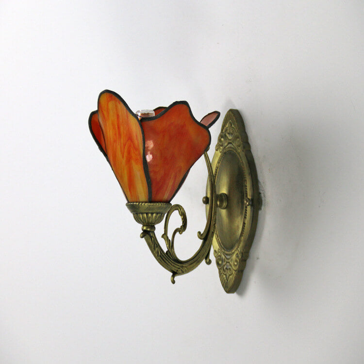 GleamPetals | Vintage Glasblüten-Leuchte im Tiffany-Stil