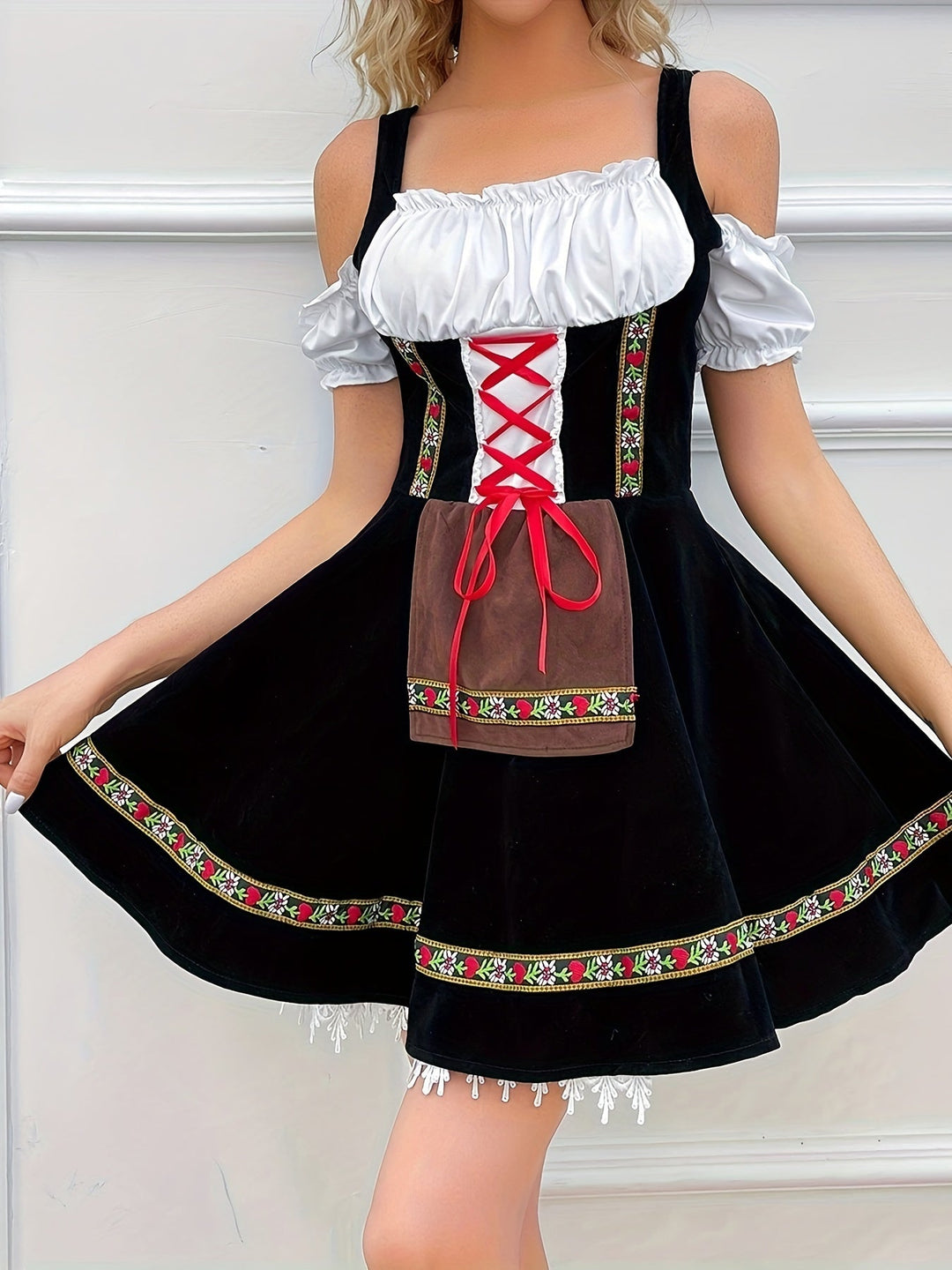 FestSchwarz | Damen-Dirndl – Elegantes Schulterfrei Kleid
