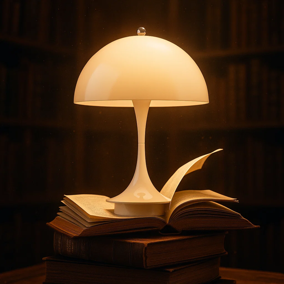 NordicLume | Pilzlampe LED Tischlampe mit Akku & kabellosem Design für Zuhause