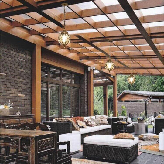 VintaSphere | Wasserdichte Hängelampe für Terrasse & Zaun