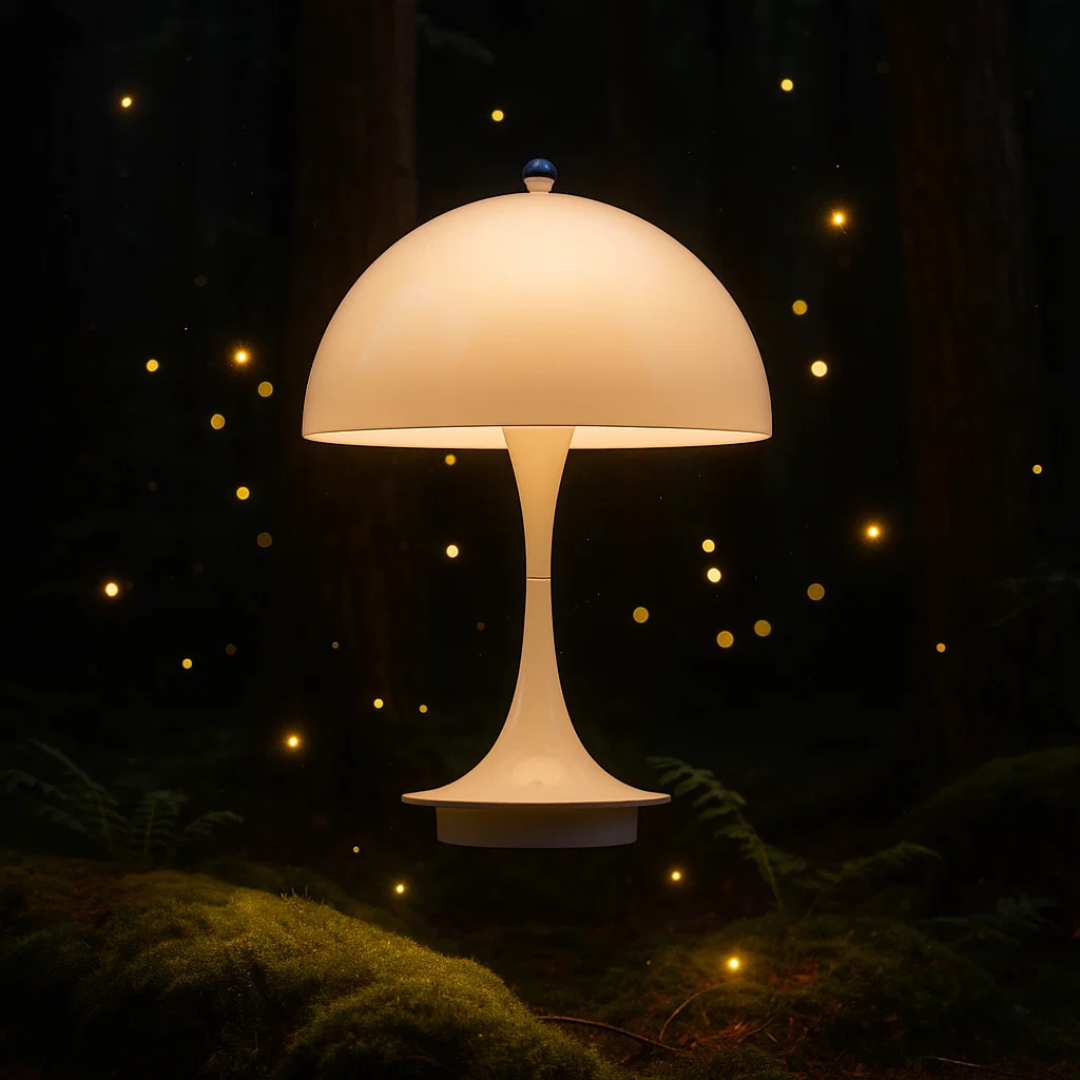 NordicLume | Pilzlampe LED Tischlampe mit Akku & kabellosem Design für Zuhause