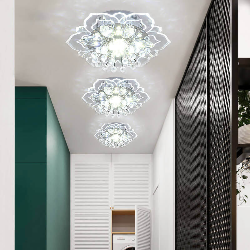 CrystalLily | LED-Deckenleuchte mit floraler Struktur